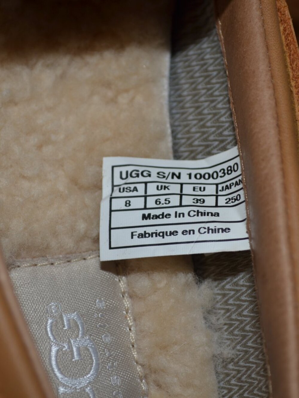 UGG Australia Duck Boat Shoes Leather Sherpa Shearling Lined Boots, sz 8 - Picture 10 of 11